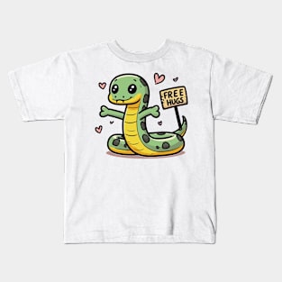 Snakes Offers Free Hugs Kids T-Shirt